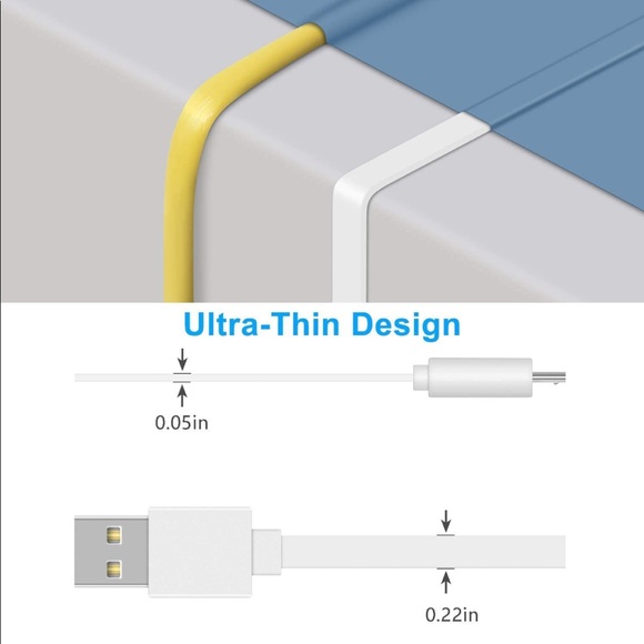 2 Pack 16.4FT Flat Power Extension Cable - Picture 5 of 7